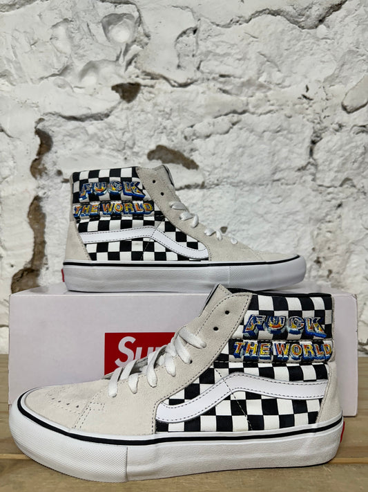 Vans Sk8 Hi Supreme Fuck The World Sz 9 DS