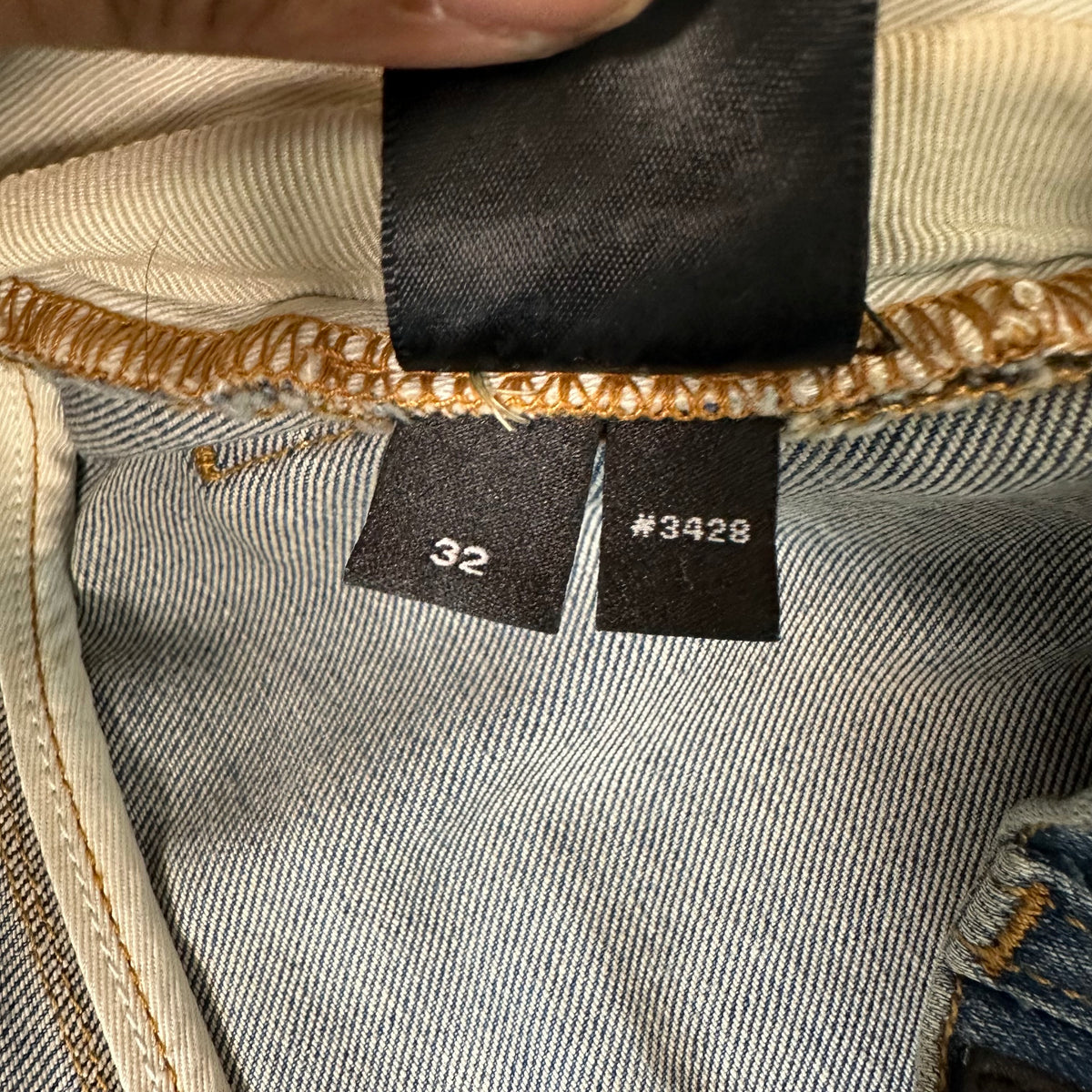 Amiri Green Camo Bones Blue Denim Jeans Sz 32