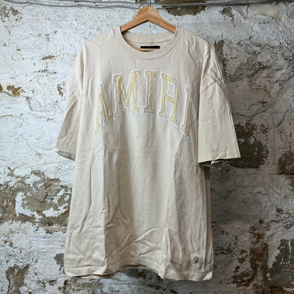 Amiri Vintage Spellout Beige T-Shirt Sz M