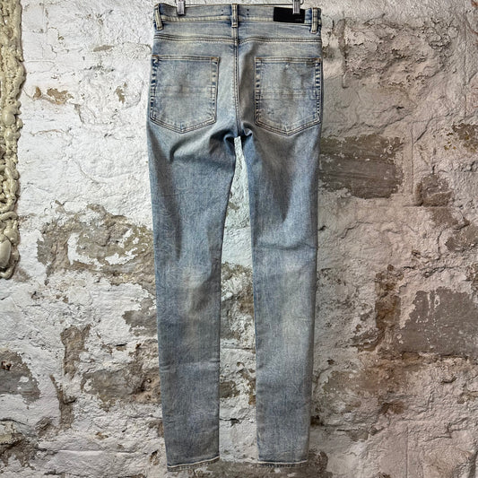 Amiri MX1 Tie Dye Washed Blue Denim Jeans Sz 31