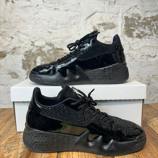 Giuseppe Zanotti Talon Tonal Black Patent Sneaker Sz 7 (40)