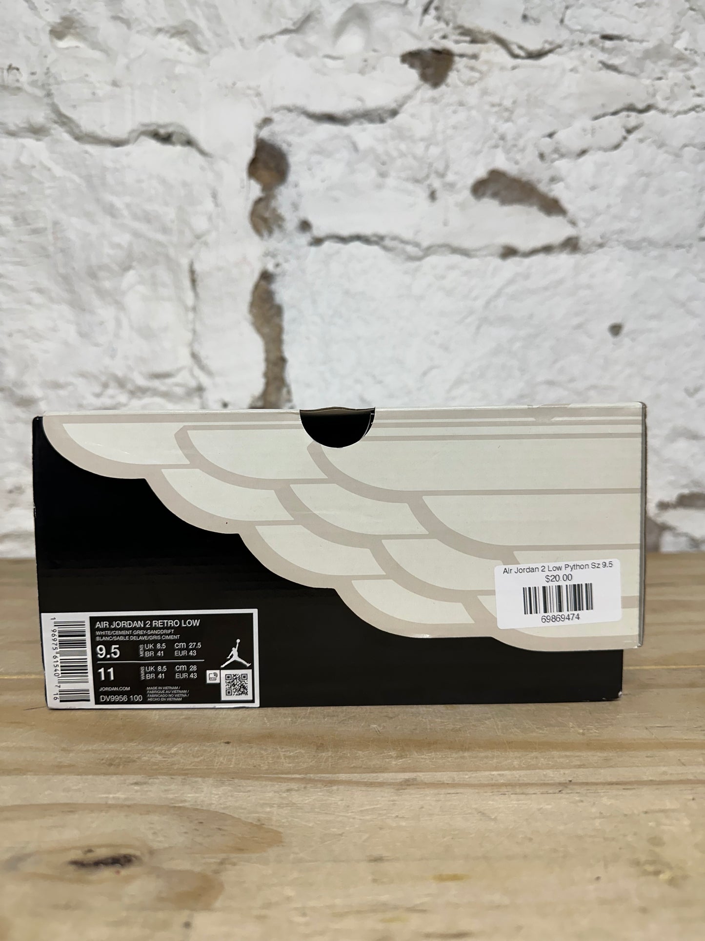 Air Jordan 2 Low Python Sz 9.5