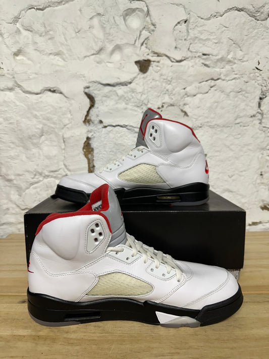 Air Jordan 5 Fire Red Silver Tongue Sz 11