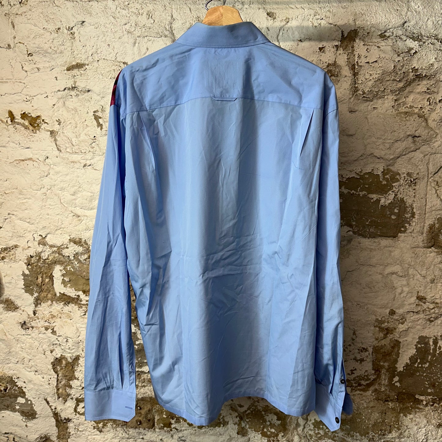 Prada Frankenstein Rose Blue Button Up Shirt Sz XXL