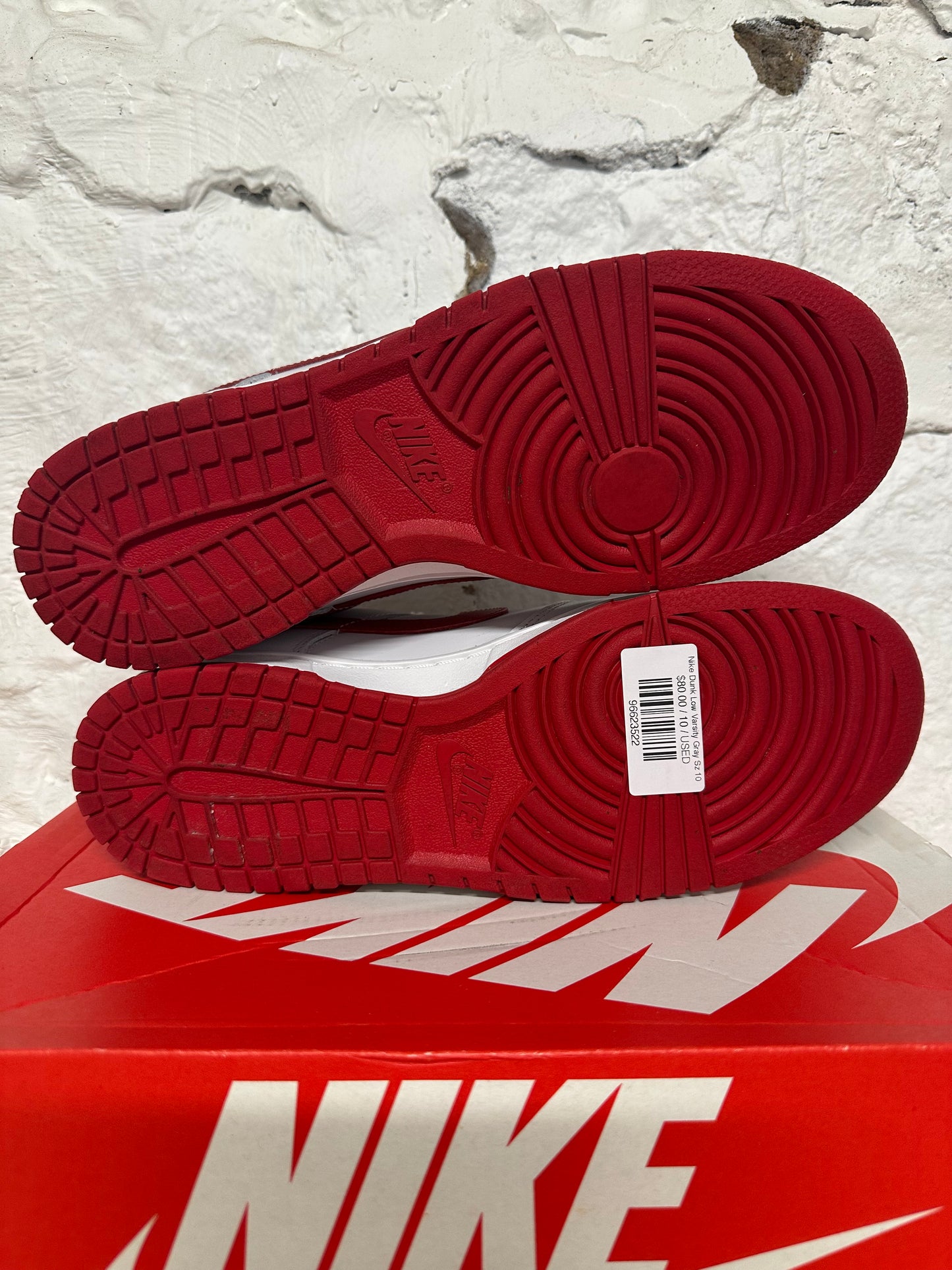 Nike Dunk Low Varsity Grey Sz 10