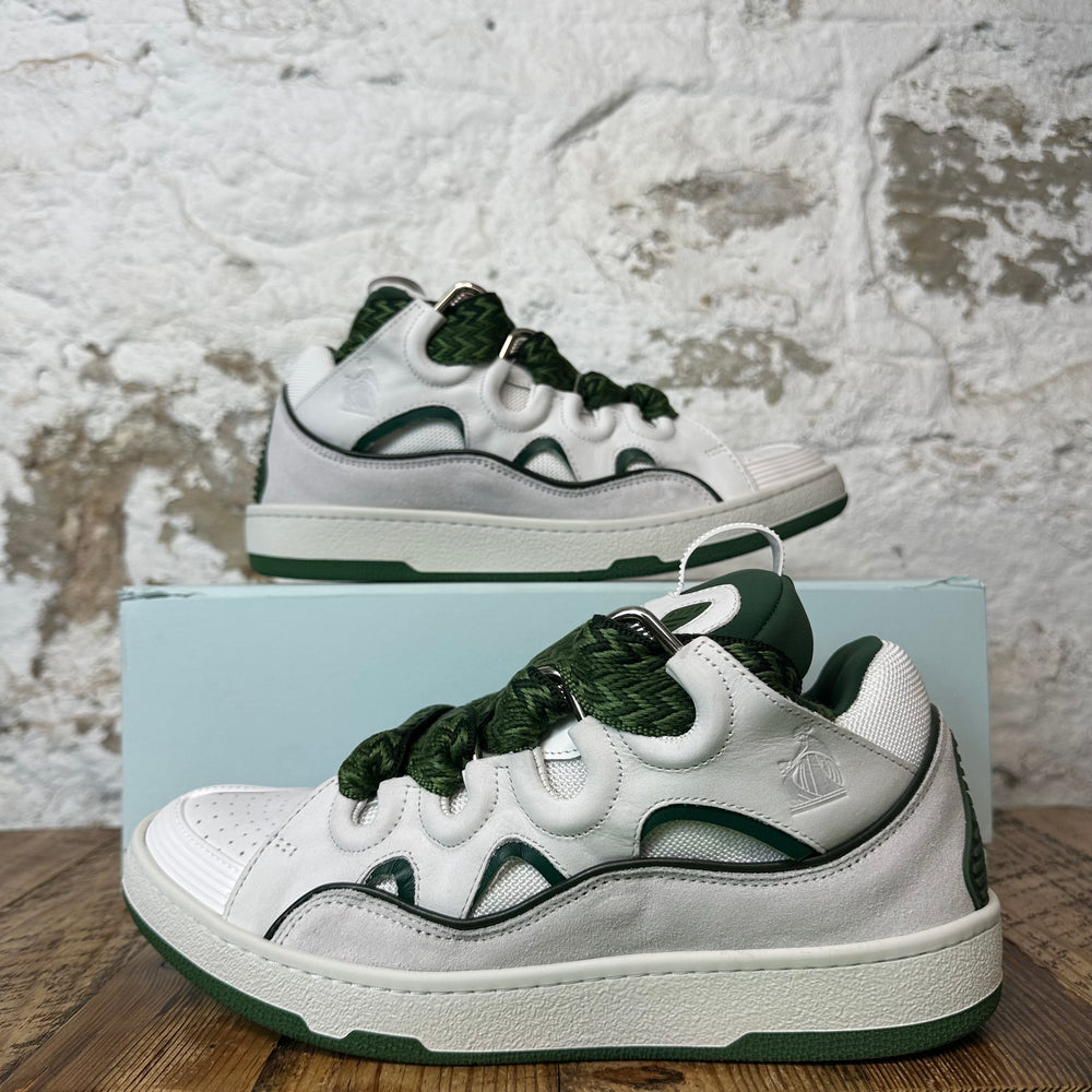 Lanvin Curb Green Lace White Sneaker