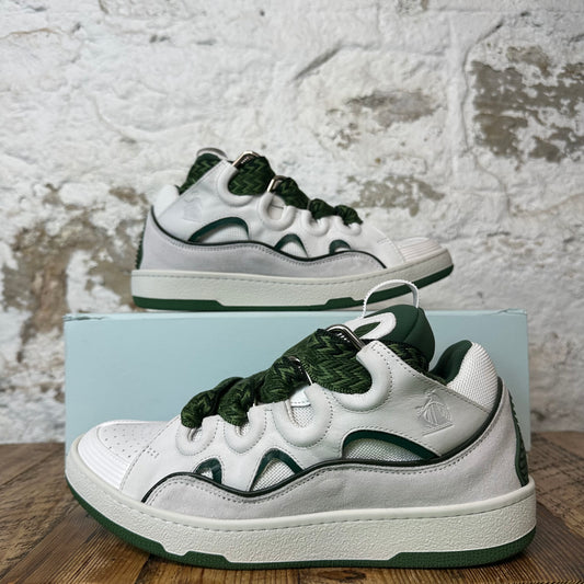 Lanvin Curb Green Lace White Sneaker
