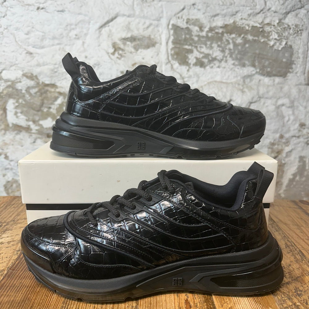 Givenchy Triple Black Croc Embossed Sneaker Sz 12 (45)