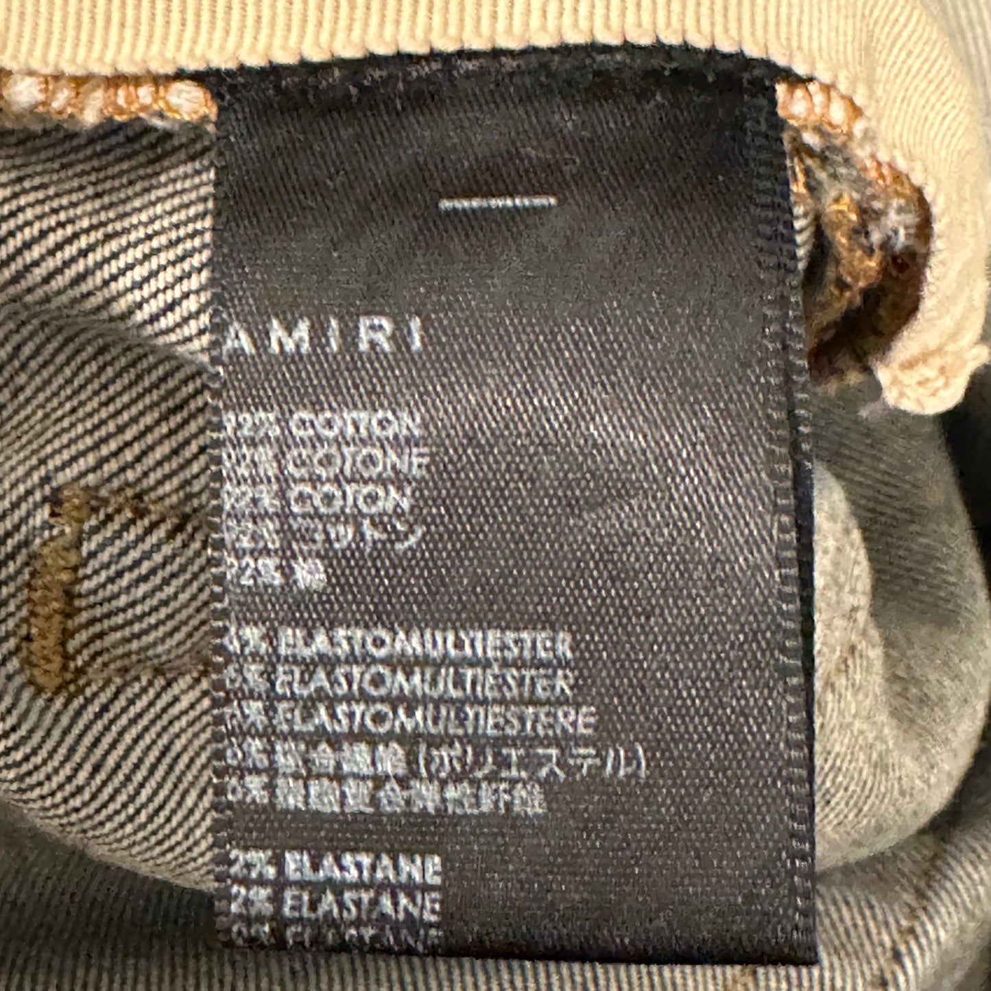 Amiri Knee Rip Dark Blue Denim Jeans Sz 36