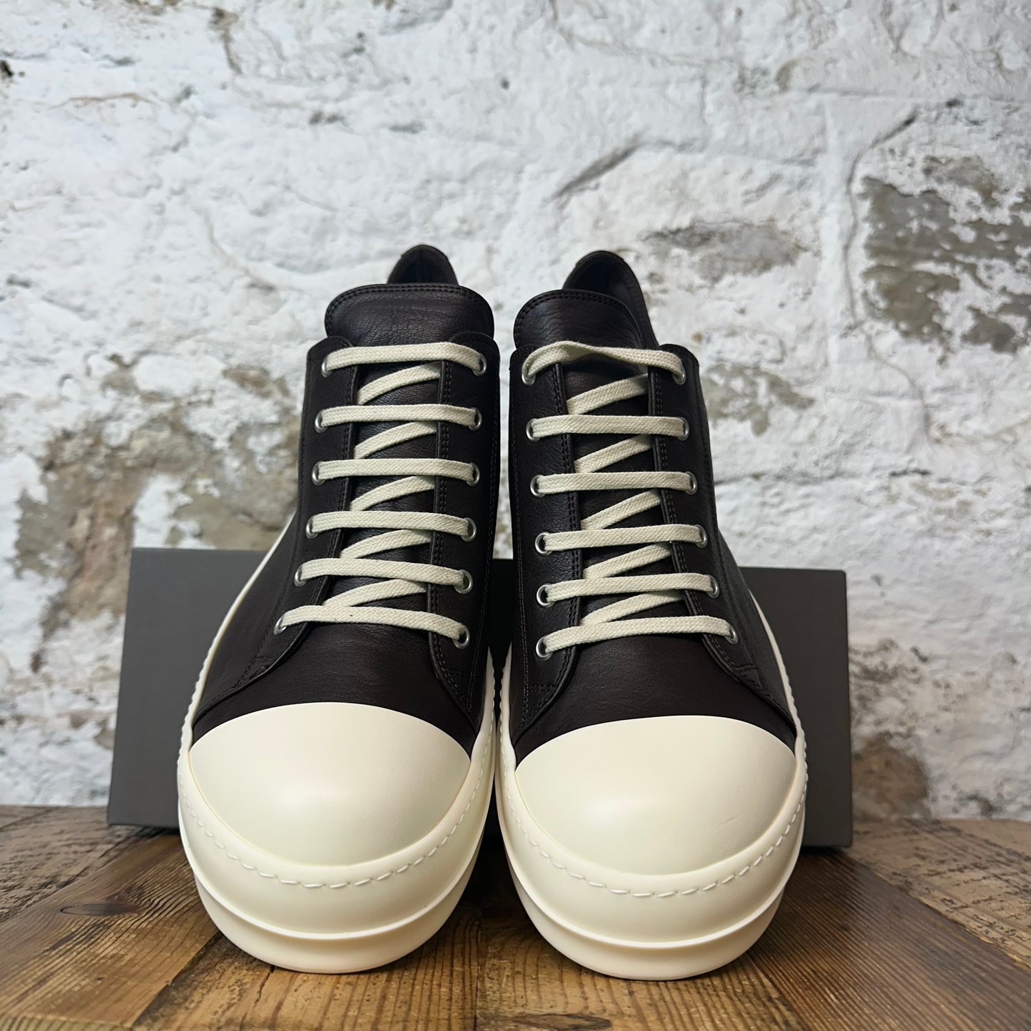 Rick Owens Hollywood Mahogany Milk Sneaker Sz 11.5 (44.5) DS