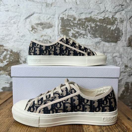 Dior Oblique Embroidered Walk N Dior White Sneaker Sz 6.5 (39)