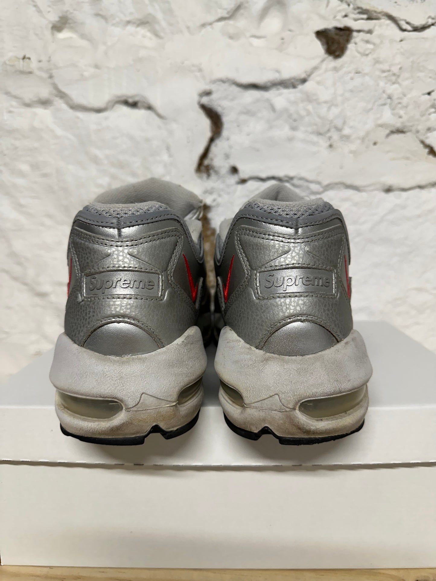 Nike Air Max 96 Supreme Silver Sz 12
