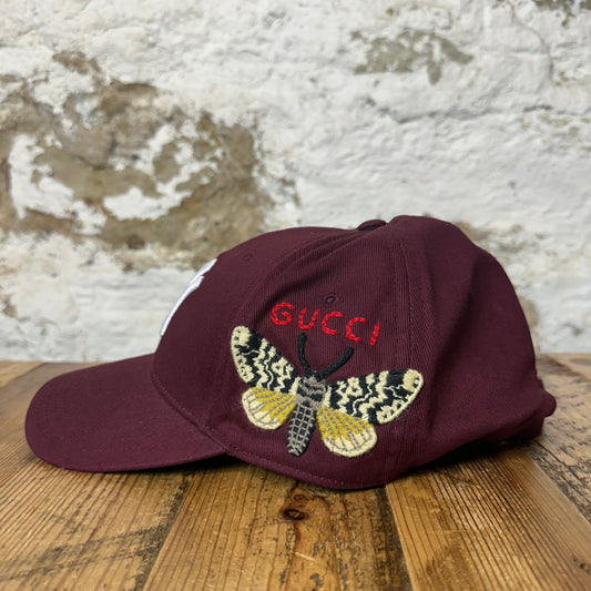 Gucci NY Yankees Embroidered Logo Burgundy Hat