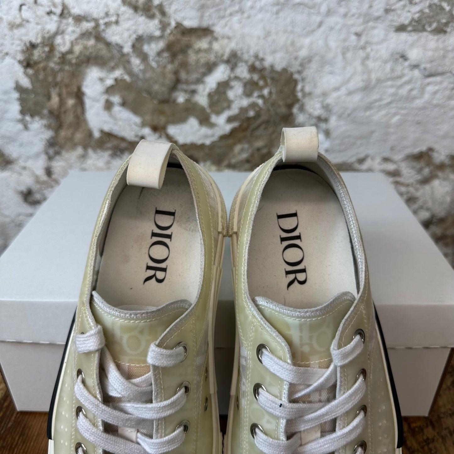 Dior B23 Low Cream Oblique Sneaker Sz 7 (40) No Box
