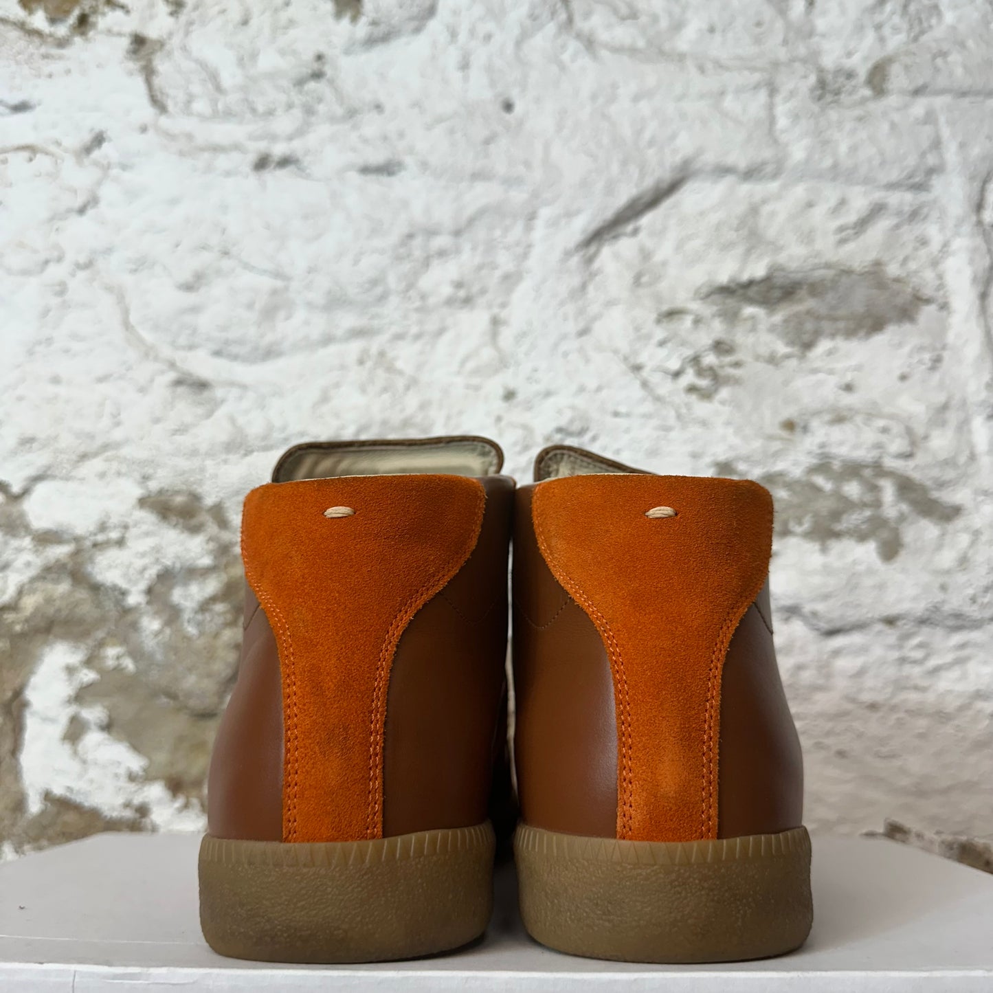 Maison Margiela High Replica Orange Brown Sneaker Sz 10 (43)