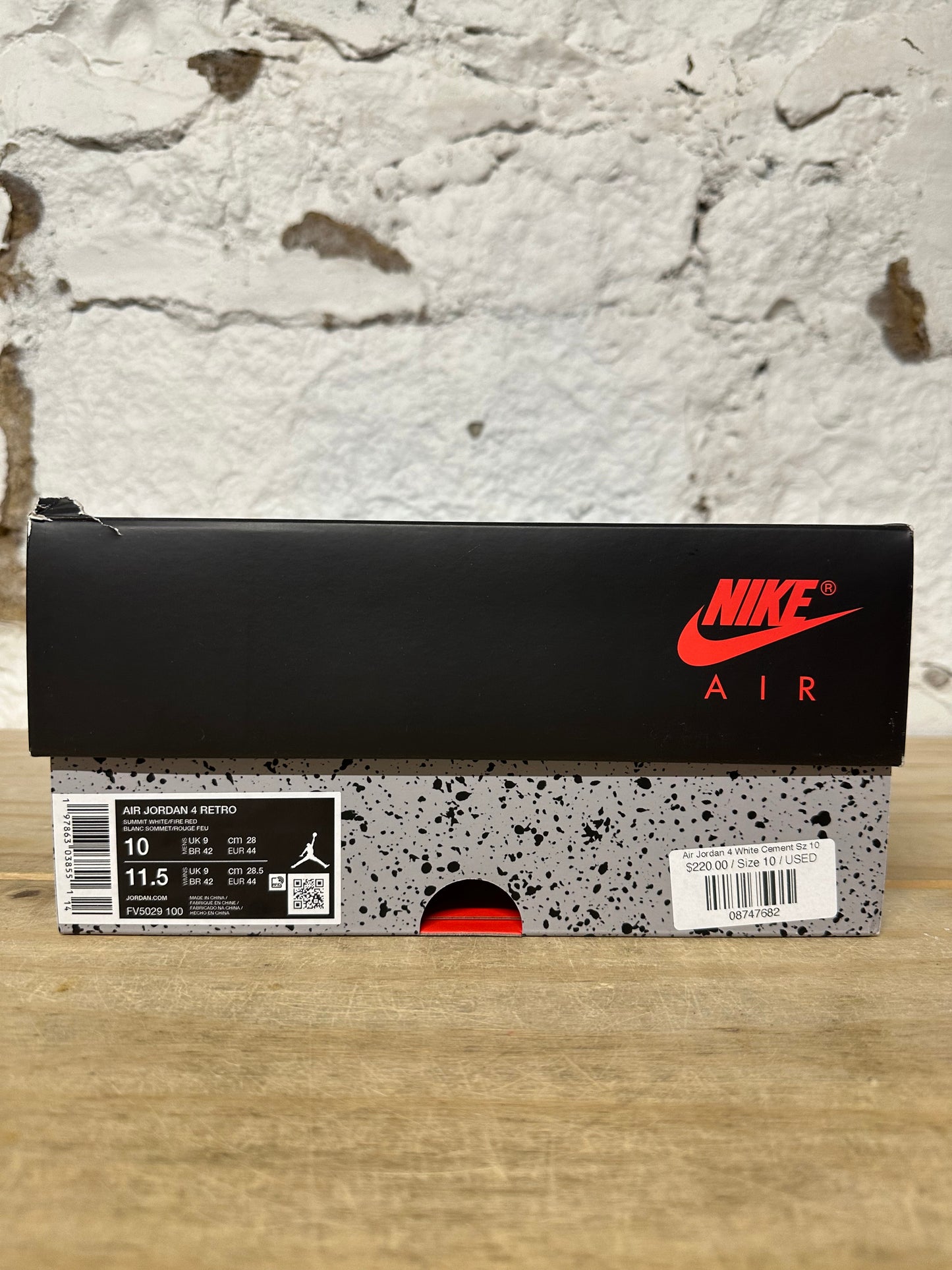 Air Jordan 4 White Cement Sz 10