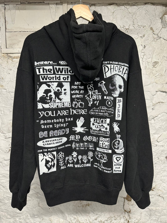 Supreme Wild Emroidered Black Hoodie Sz M