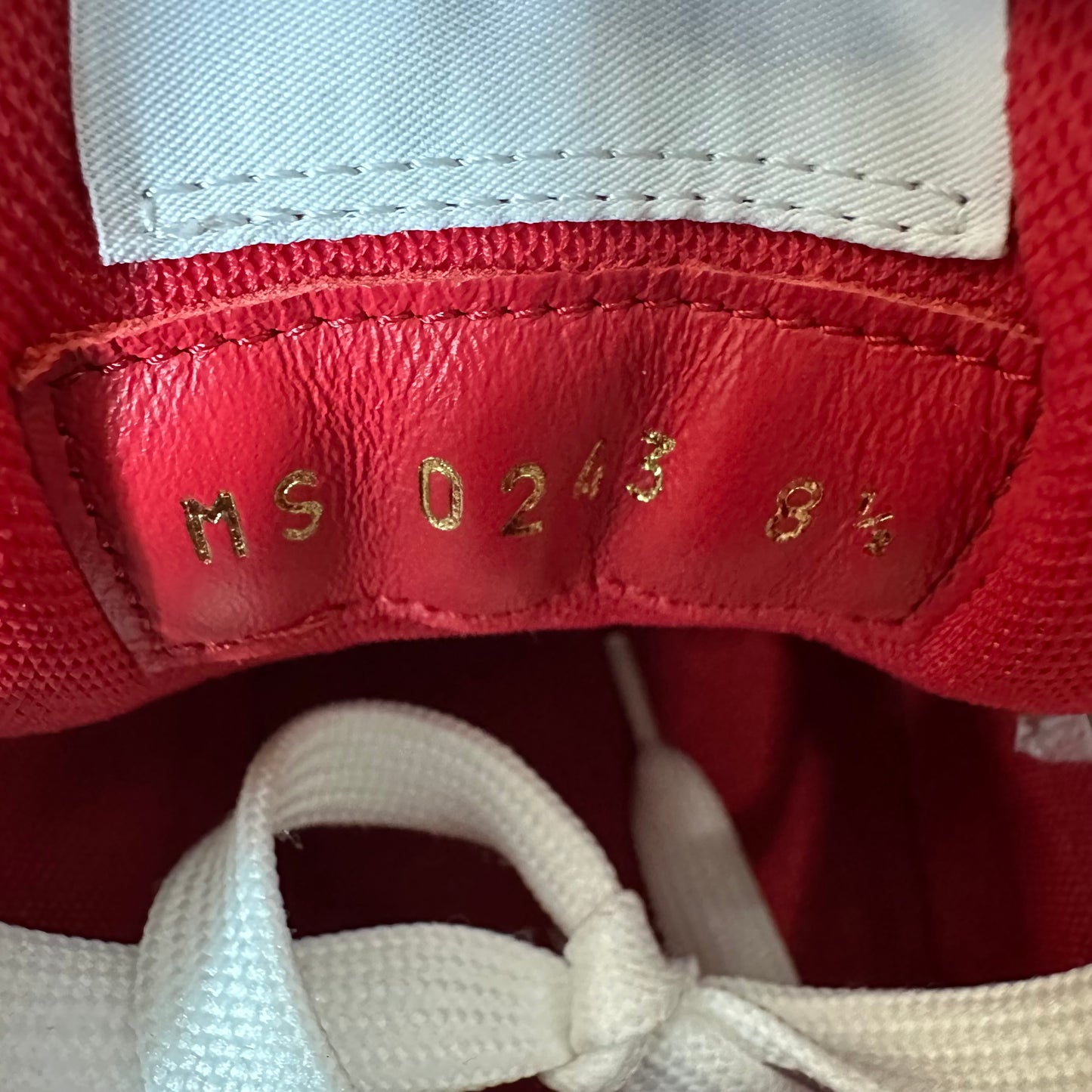 Louis Vuitton Red White Strap Trainer Sneaker Sz 10 (8.5LV)
