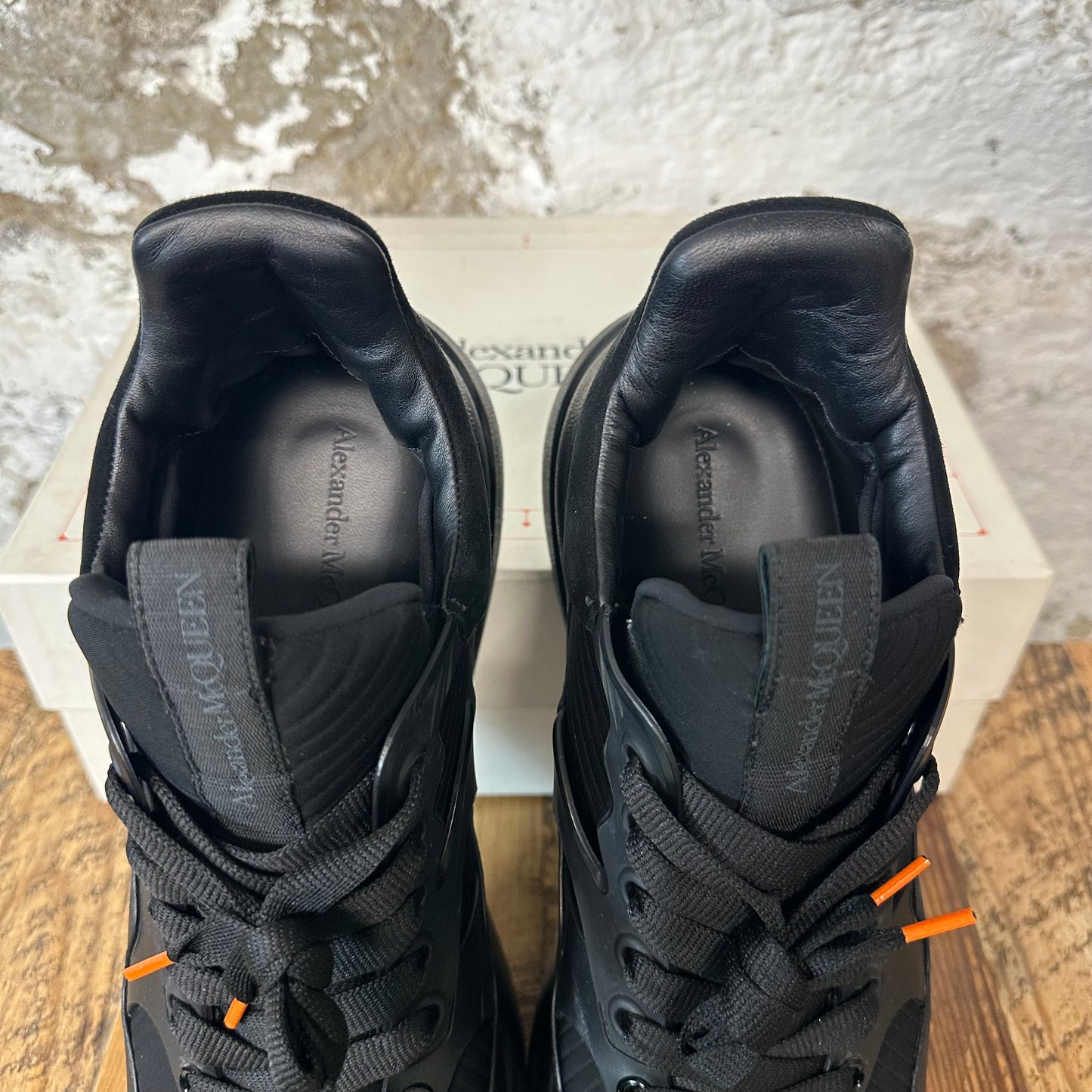 Alexander Mcqueen Triple Black Nappa Joey Sneaker Sz 12 (45)
