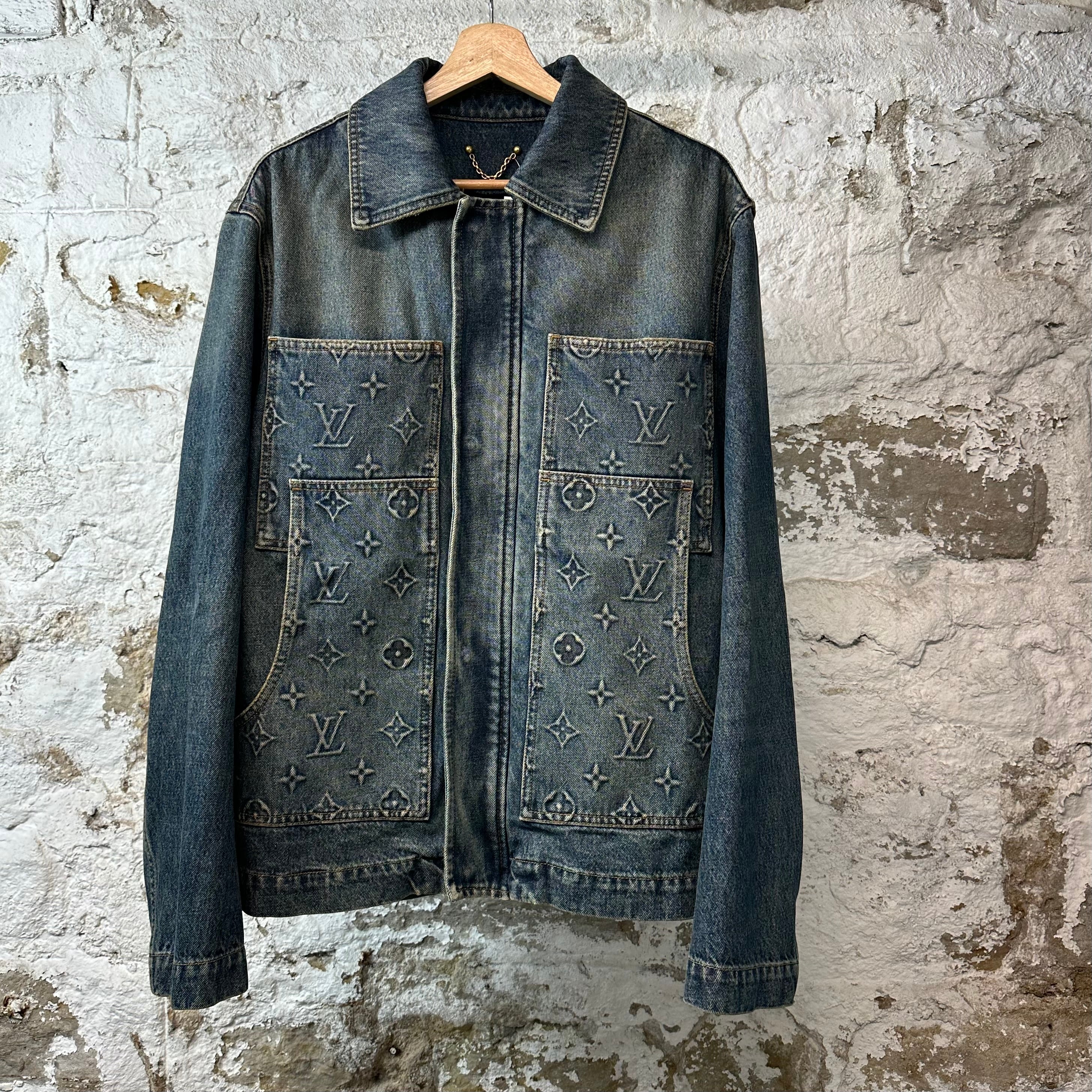 Louis Vuitton Denim Monogram Workwear Jacket Sz M (48)