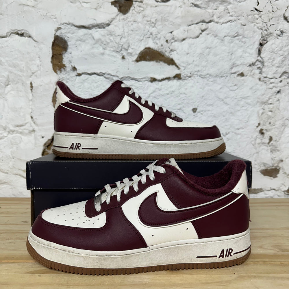 Nike Air Force 1 Low College Pack Night Maroon Sz 10