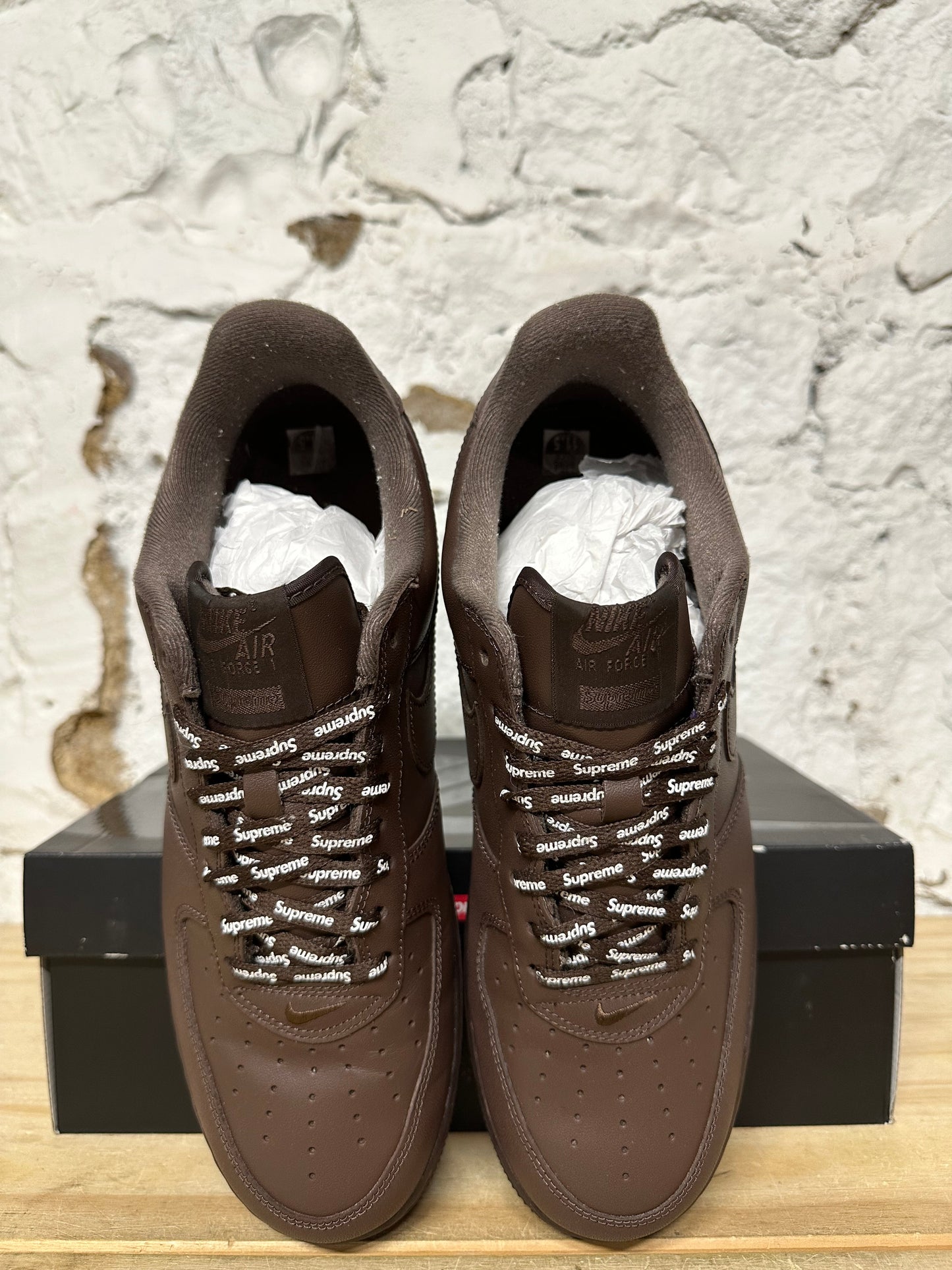 Nike Air Force 1 Low Supreme Baroque Brown Sz 11.5