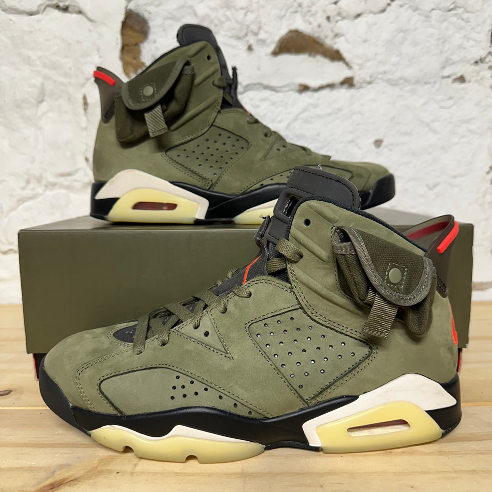 Air Jordan 6 Travis Scott Olive Sz 8