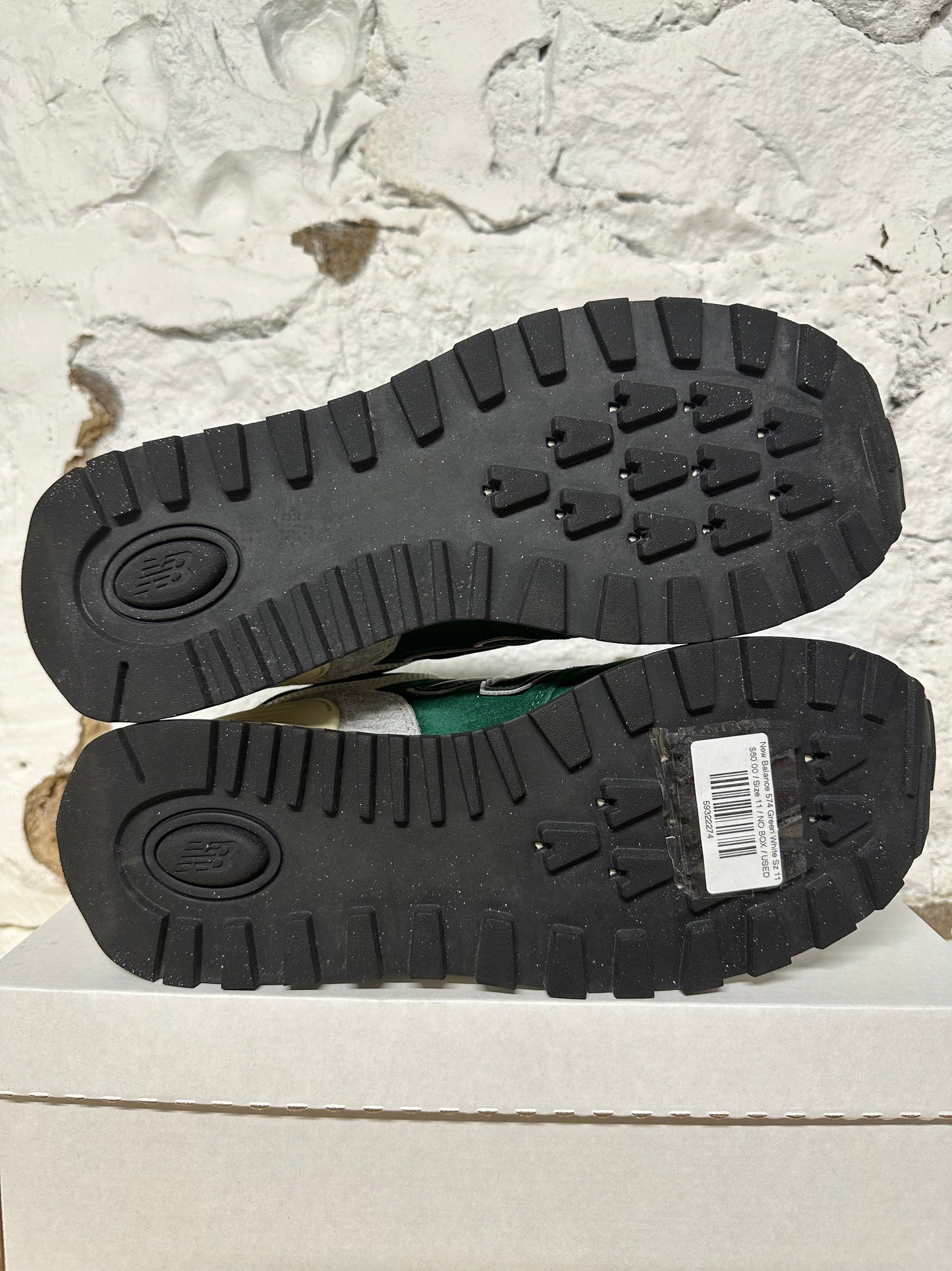 New Balance 574 Green White Sz 11