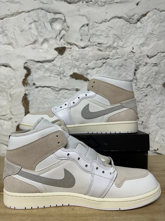 Air Jordan 1 Mid Craft Tech Gray Sz 14 DS