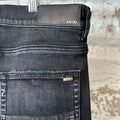 Amiri MX1 Camo Patch Black Denim Jeans Sz 34