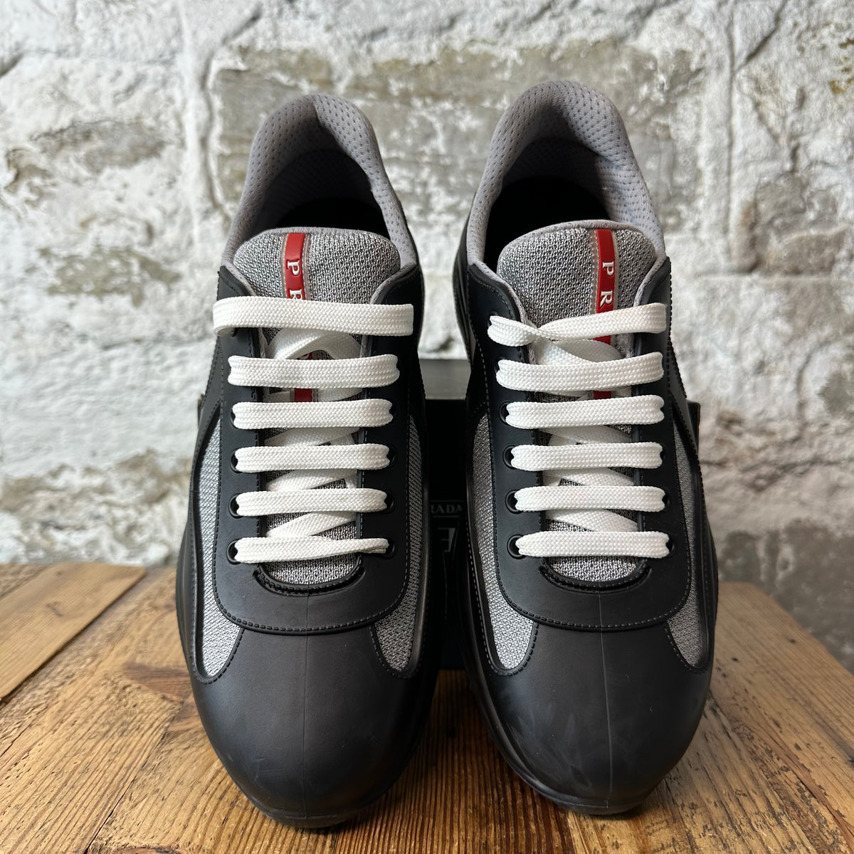 Prada Americas Cup Black Rubber Sneaker Sz 10 (43)