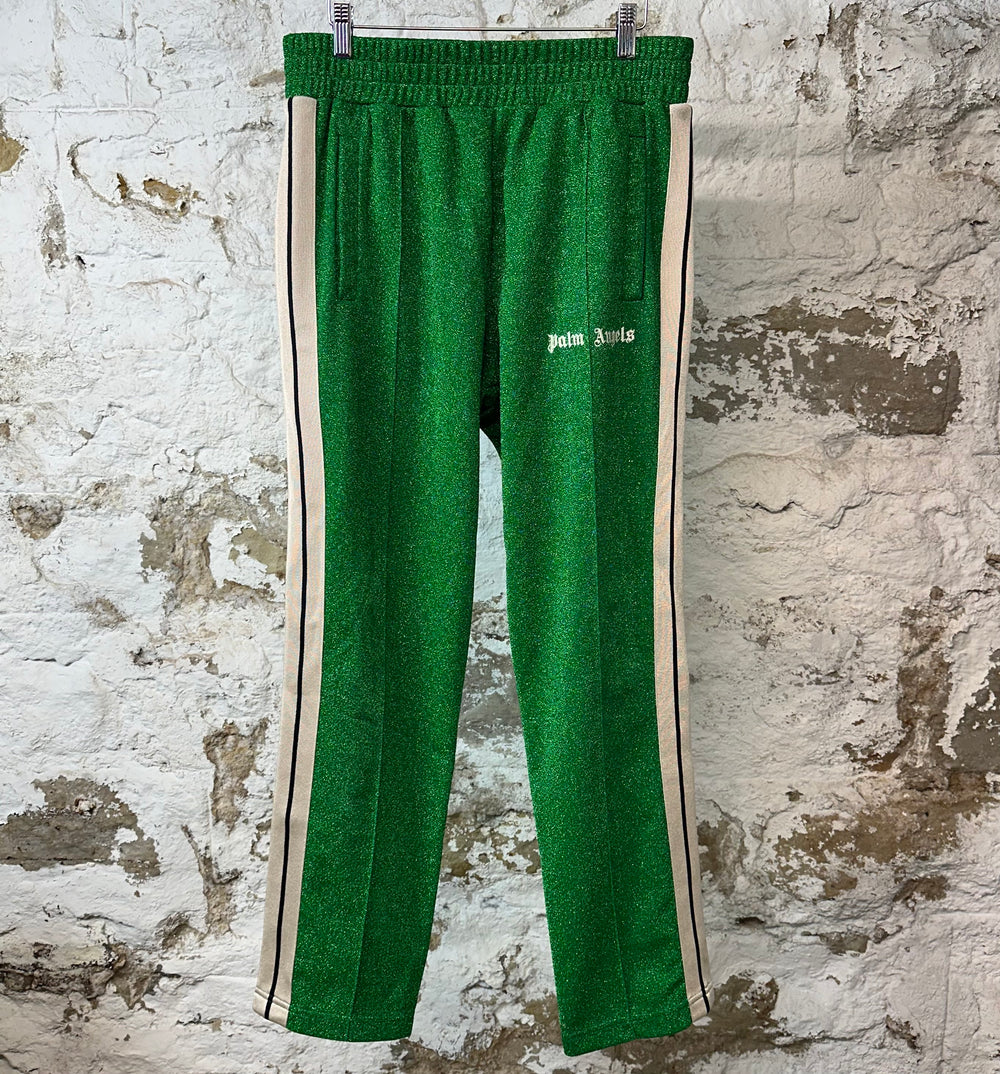 Palm Angels Green Glitter Track Pants Sz L