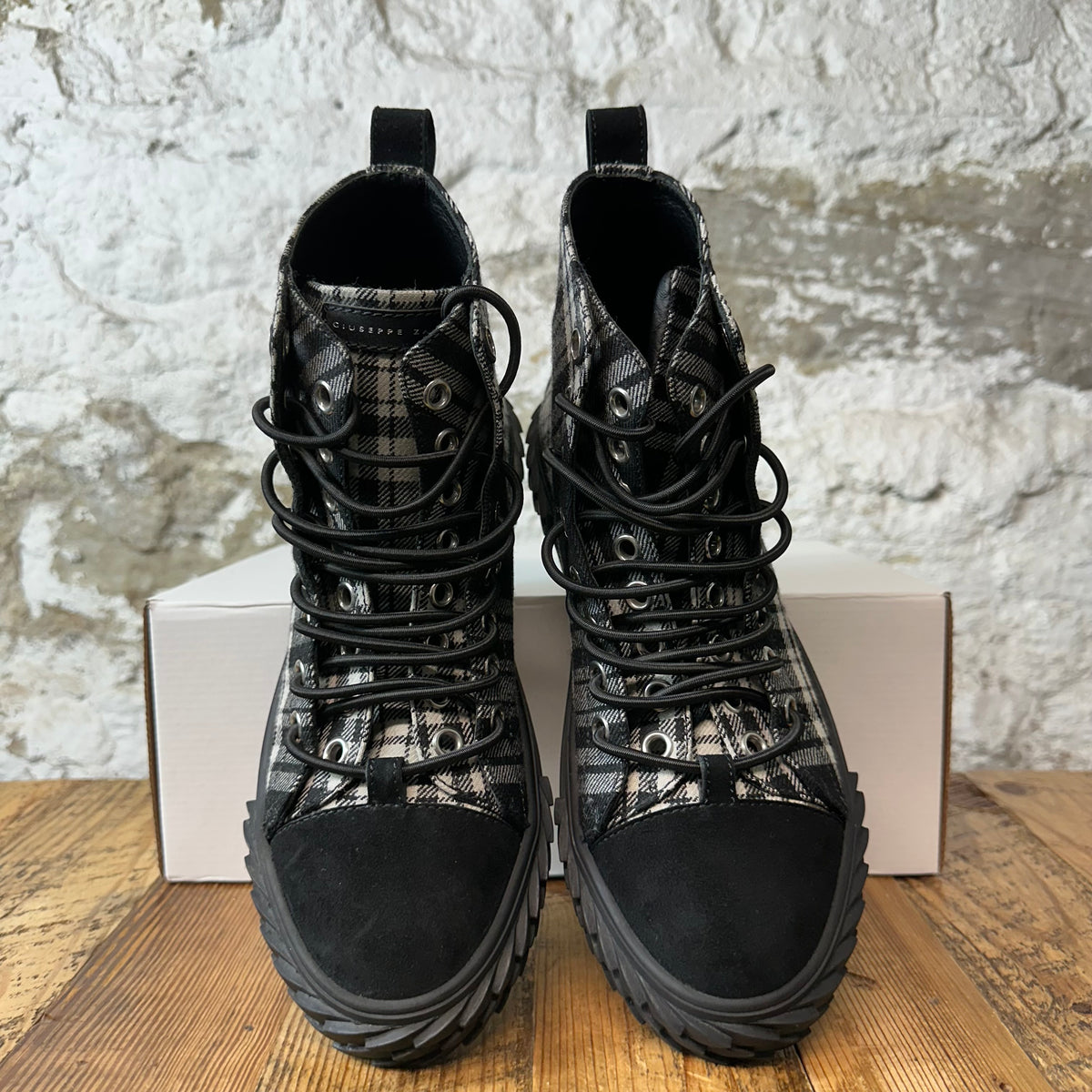 Giuseppe Zanotti Blabber Black Plaid Sneaker Sz 9.5 (42.5)