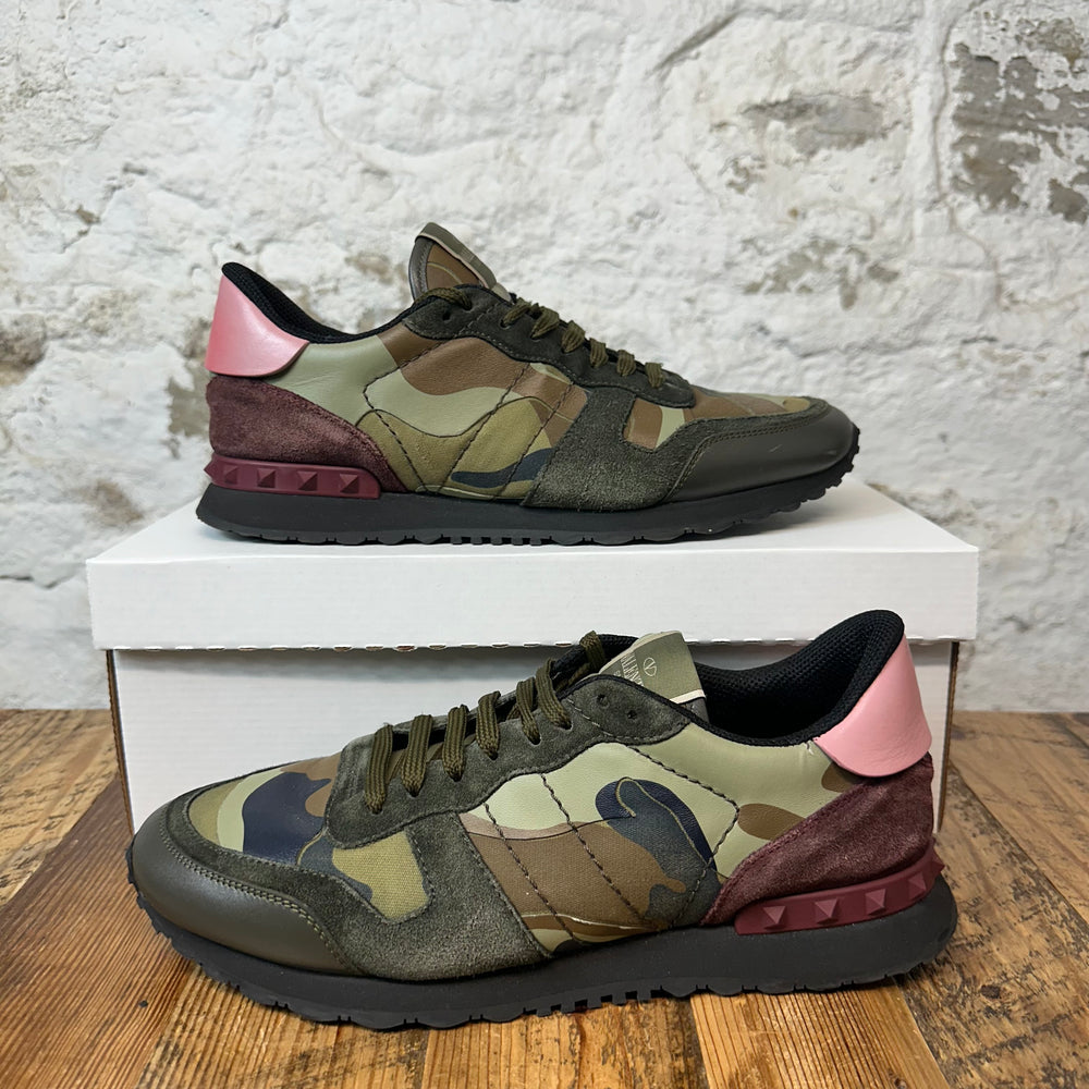 Valentino Green Camo Maroon Sneaker Sz 9 (42) No Box