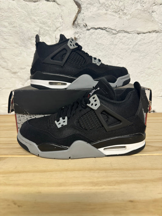 Air Jordan 4 Black Canvas Sz 5Y