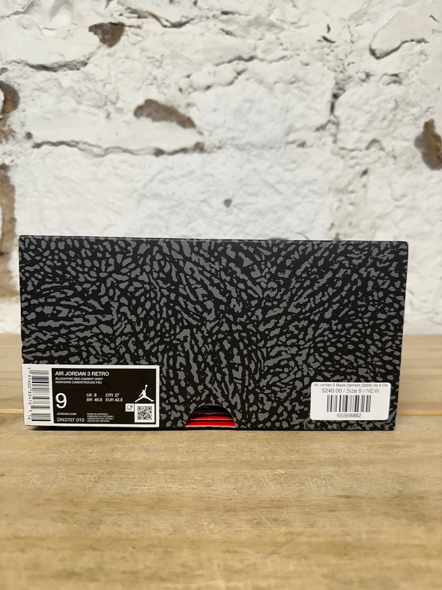 Air Jordan 3 Black Cement (2024) Sz 9 DS