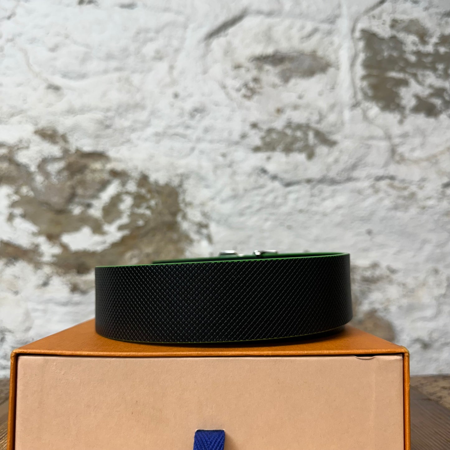 Louis Virgil Tactic Green Black Belt Sz (100/40) W/ Box