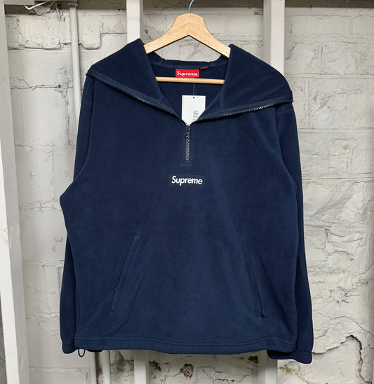 Supreme Navy Fleece Jacket Sz M