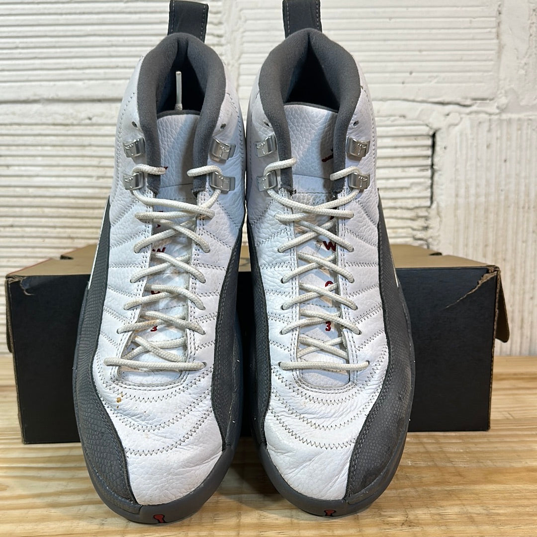 Air Jordan 12 White Dark Grey Sz 11.5