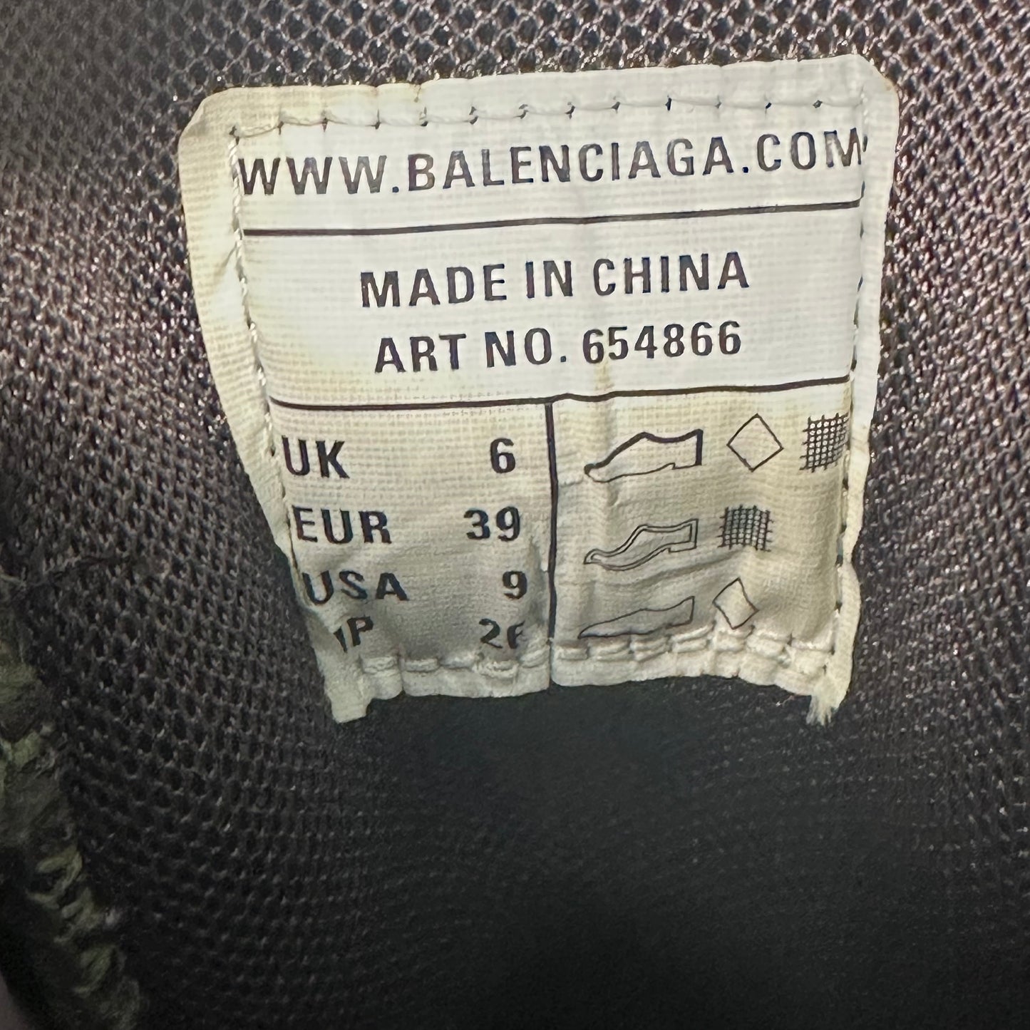 Balenciaga High Green Navy Track Runner Sneaker Sz 6.5 (39)