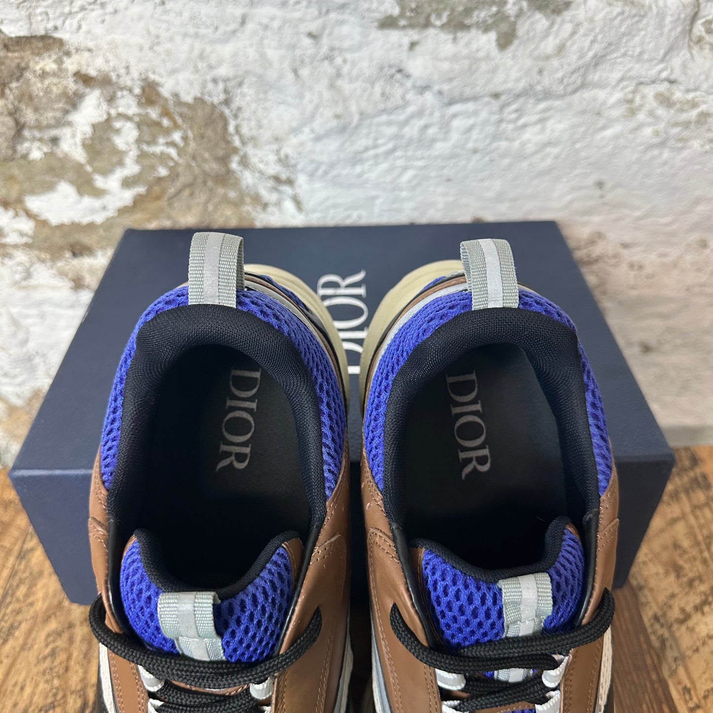 Dior B22 Brown Cream Black Sneaker Sz 13 (46)