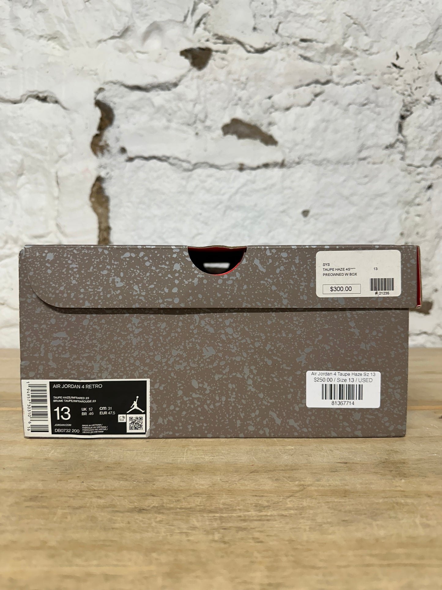 Air Jordan 4 Taupe Haze Sz 13