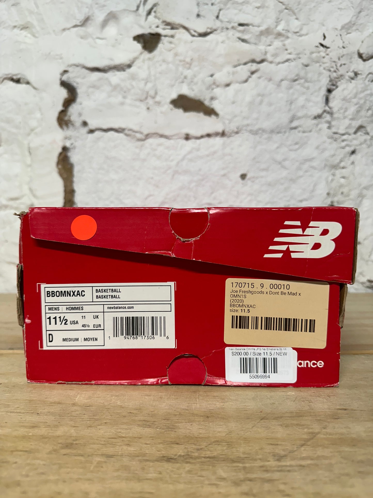 New Balance Omn1s JFG No Emotions Sz 11.5 DS