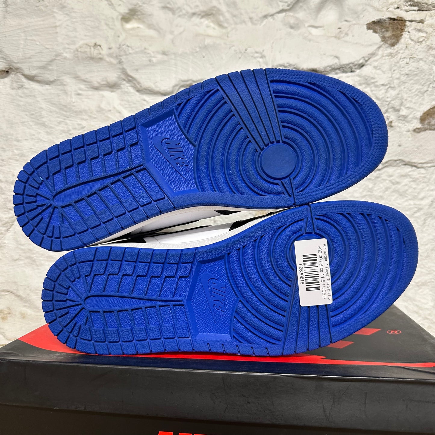 Air Jordan 1 High Royal Toe Sz 11.5