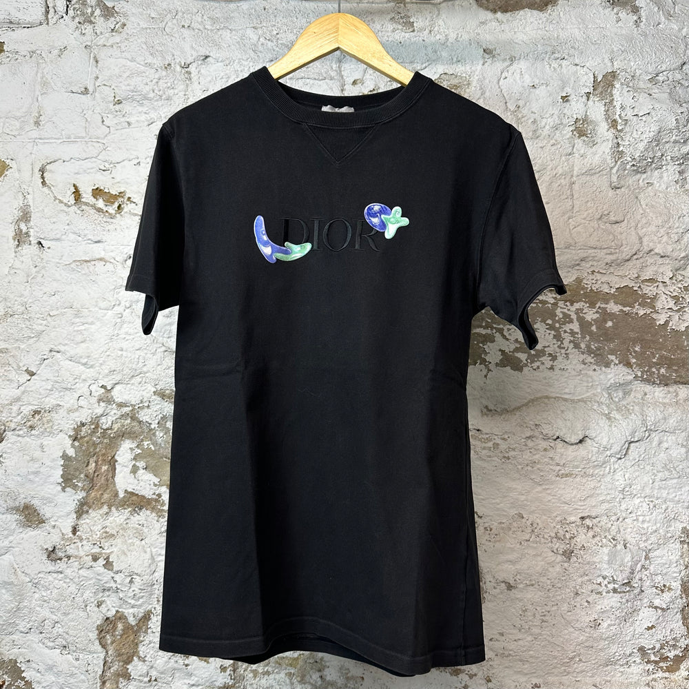 Dior Kenny Scharf Spell Logo T-shirt Black Sz S