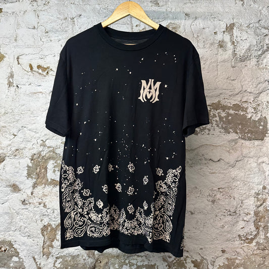 Amiri Cream AM Paisley T-shirt Black Sz M