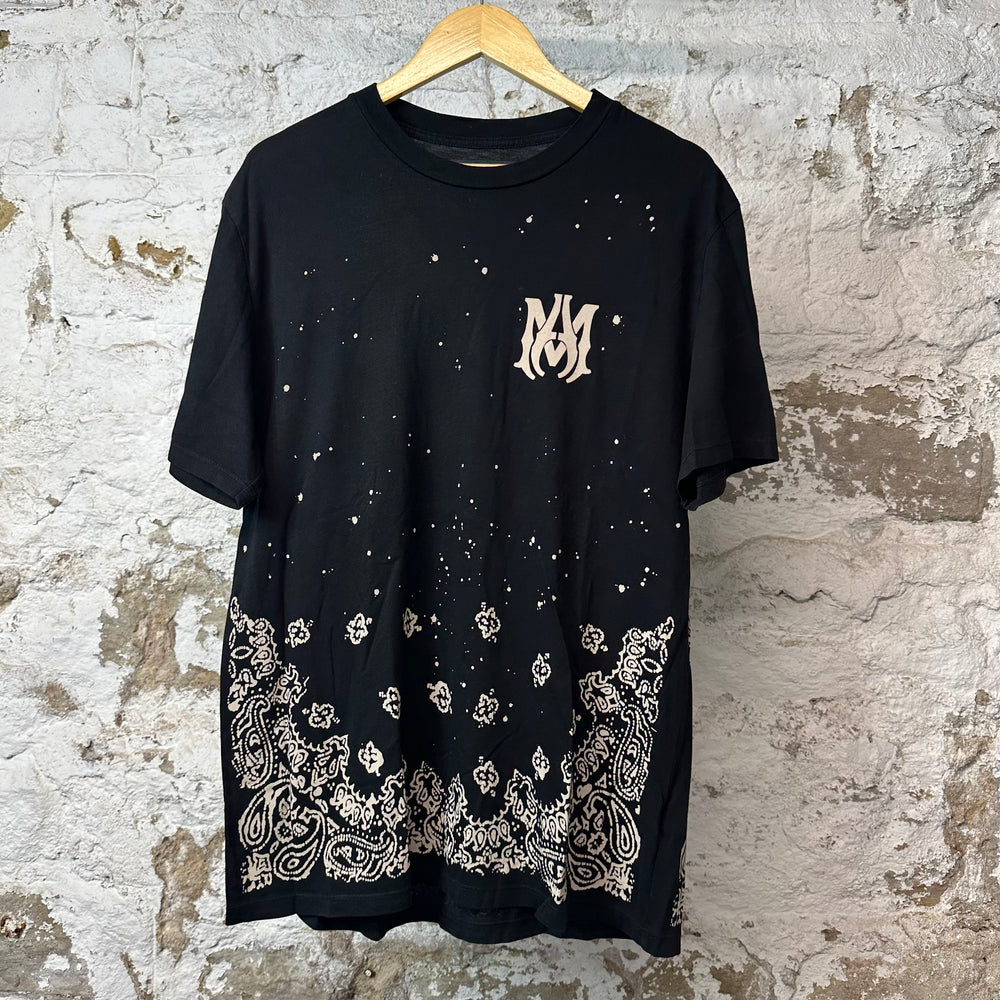 Amiri Cream AM Paisley T-shirt Black Sz M