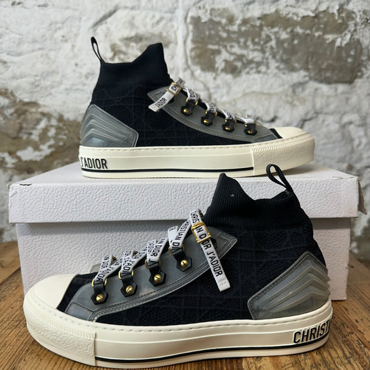 Dior Walk N Dior Cannage Knit Black White Sneaker Sz 5 (37)