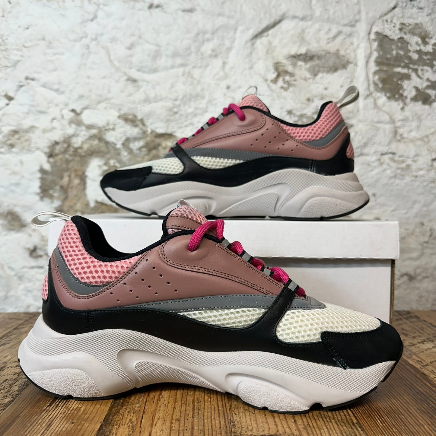 Dior B22 Rust Pink Black White Sneaker Sz 9 (42)