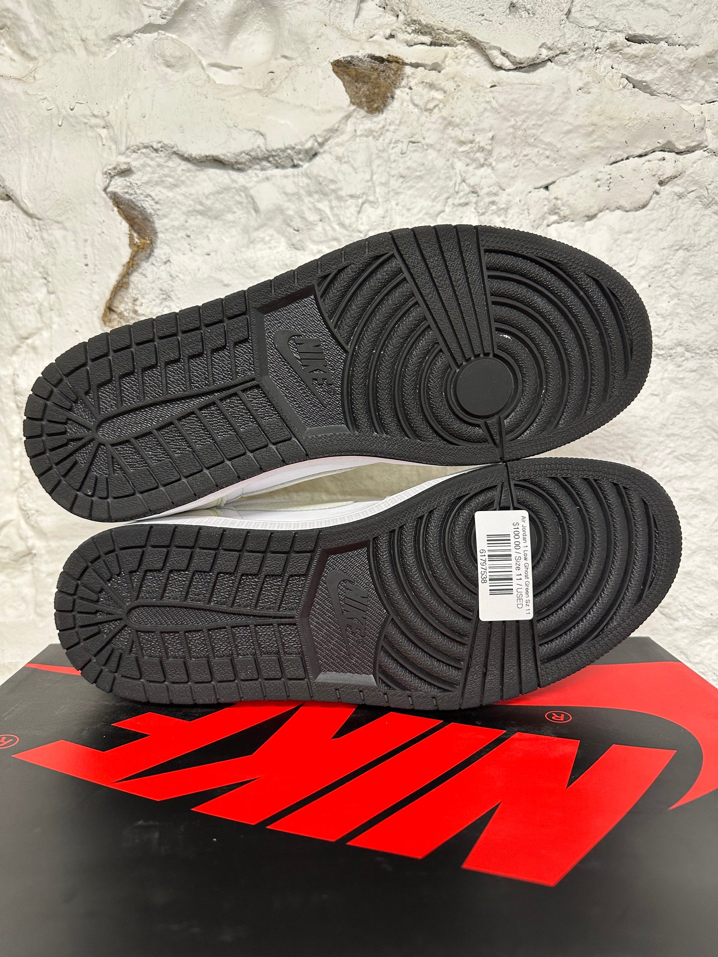 Air Jordan 1 Low Ghost Green Sz 11